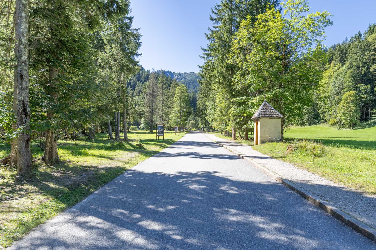 The road out to the chapel at the Gorge  